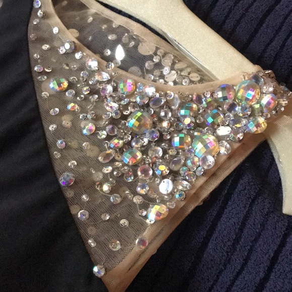 Black jersey prom dress - Picture 2 of 4